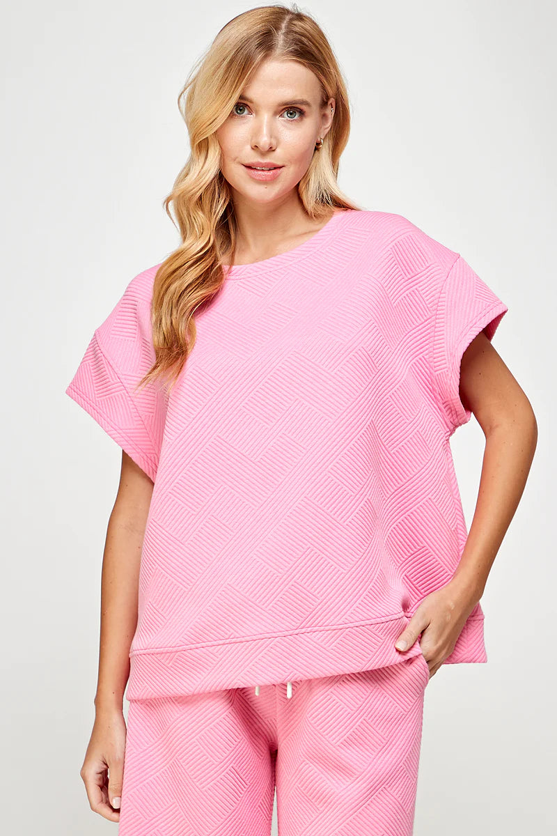 Pink Elevated Casual Top