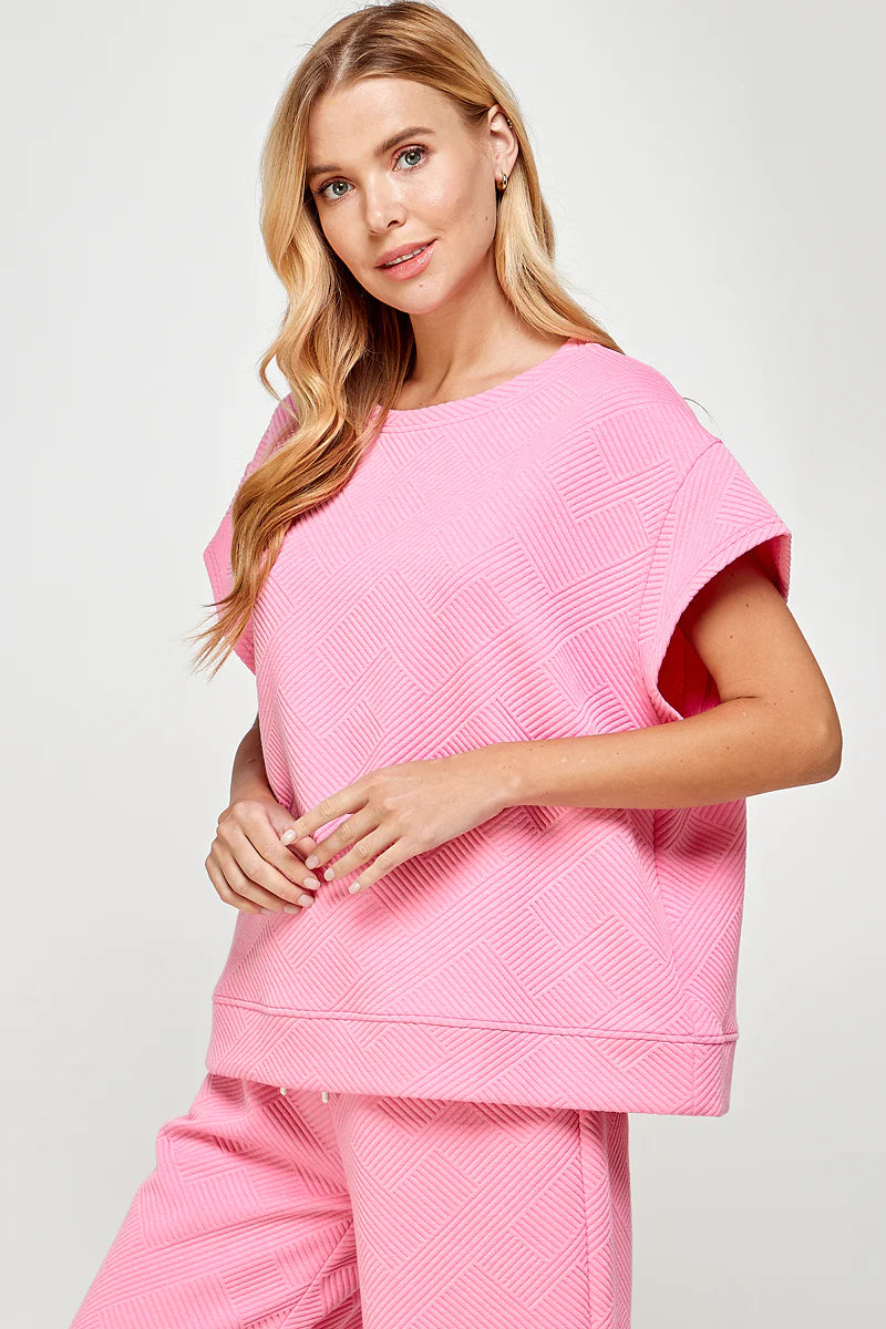 Pink Elevated Casual Top