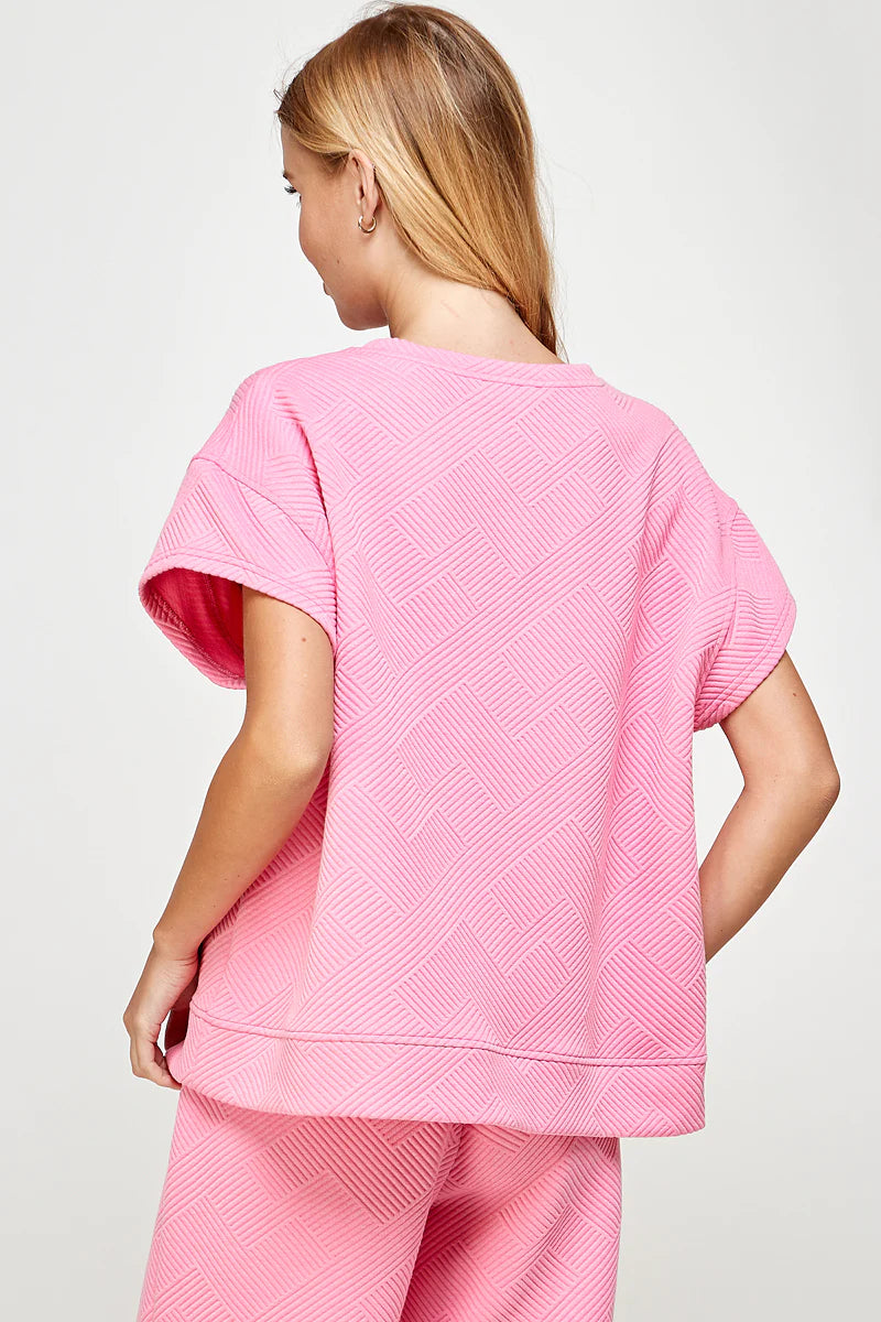 Pink Elevated Casual Top