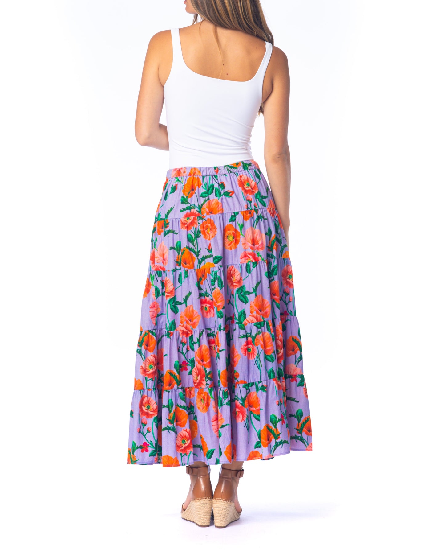 Lavender Floral Skirt